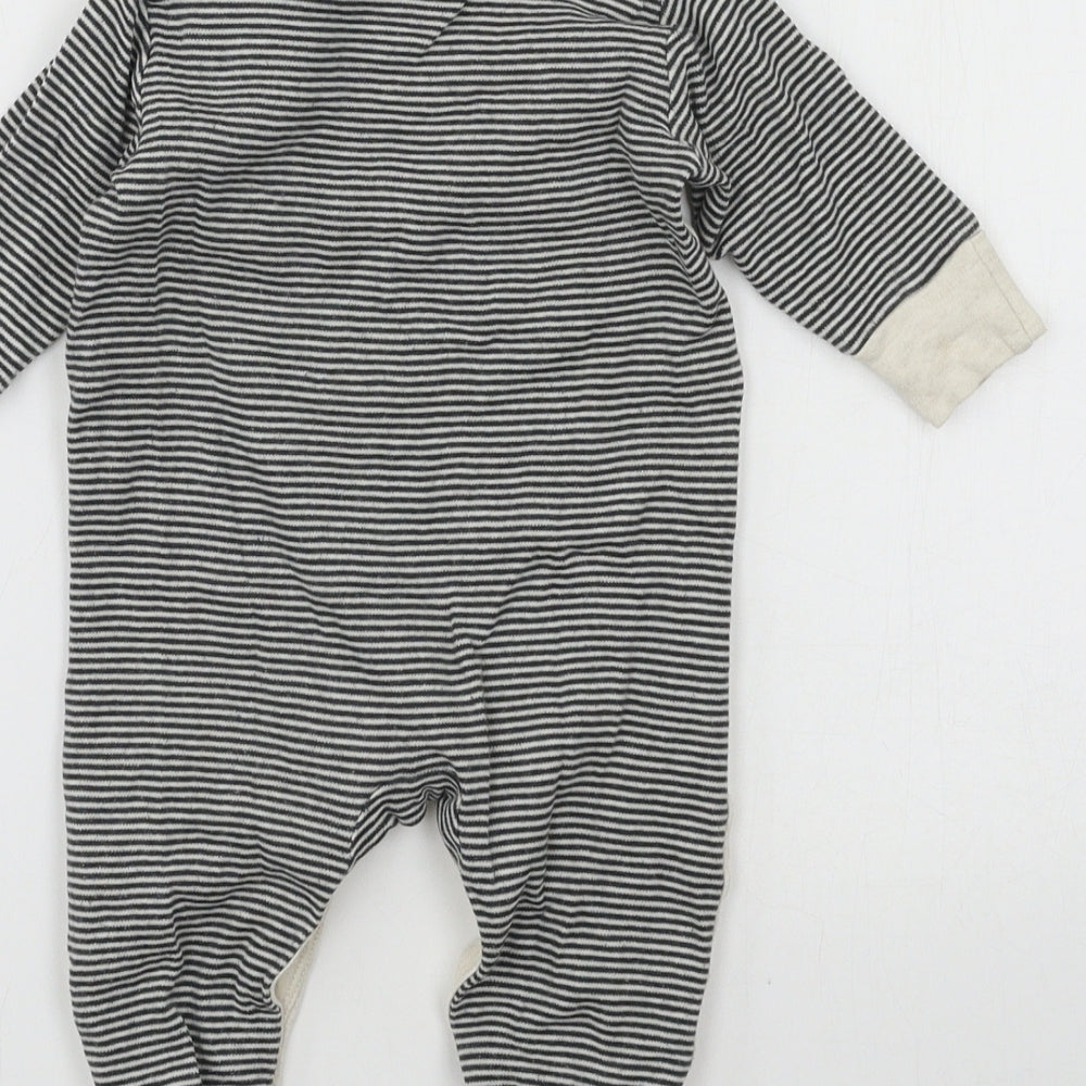 NEXT Boys Grey Jersey Babygrow One-Piece Size 3-6 Months - Zebra