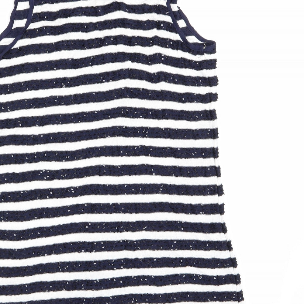 NEXT Womens Multicoloured Striped Basic Tank Size 10