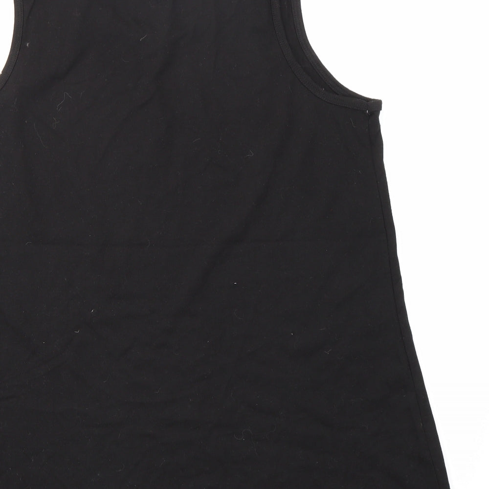 CAPSULE LESIURE Womens Black Basic T-Shirt Size 14