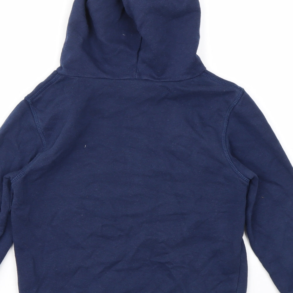 H&M Boys Blue Geometric Pullover Hoodie Size 4-5 Years