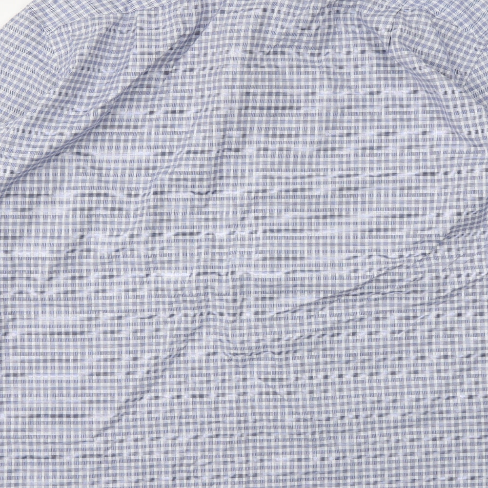 M&S Mens Blue Striped Dress Shirt Size 16.5
