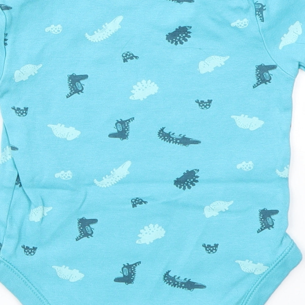 George Boys Blue Geometric Babygrow One-Piece Size 18-24 Months