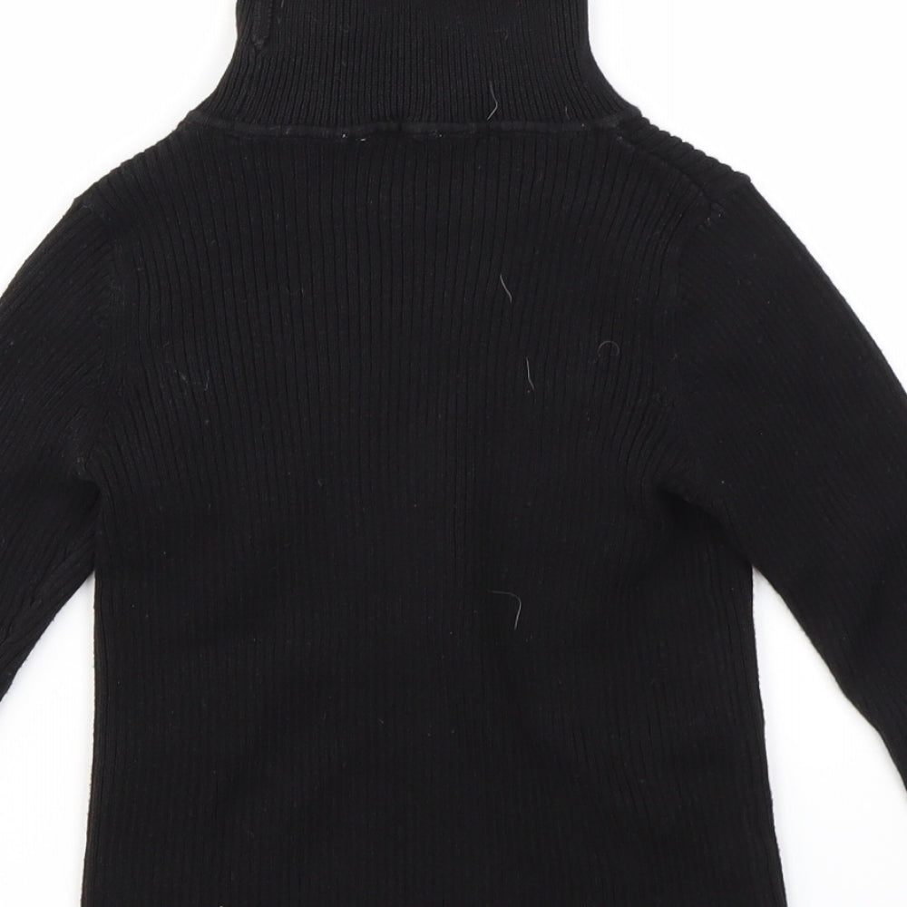 George Girls Black Basic T-Shirt Size 4-5 Years