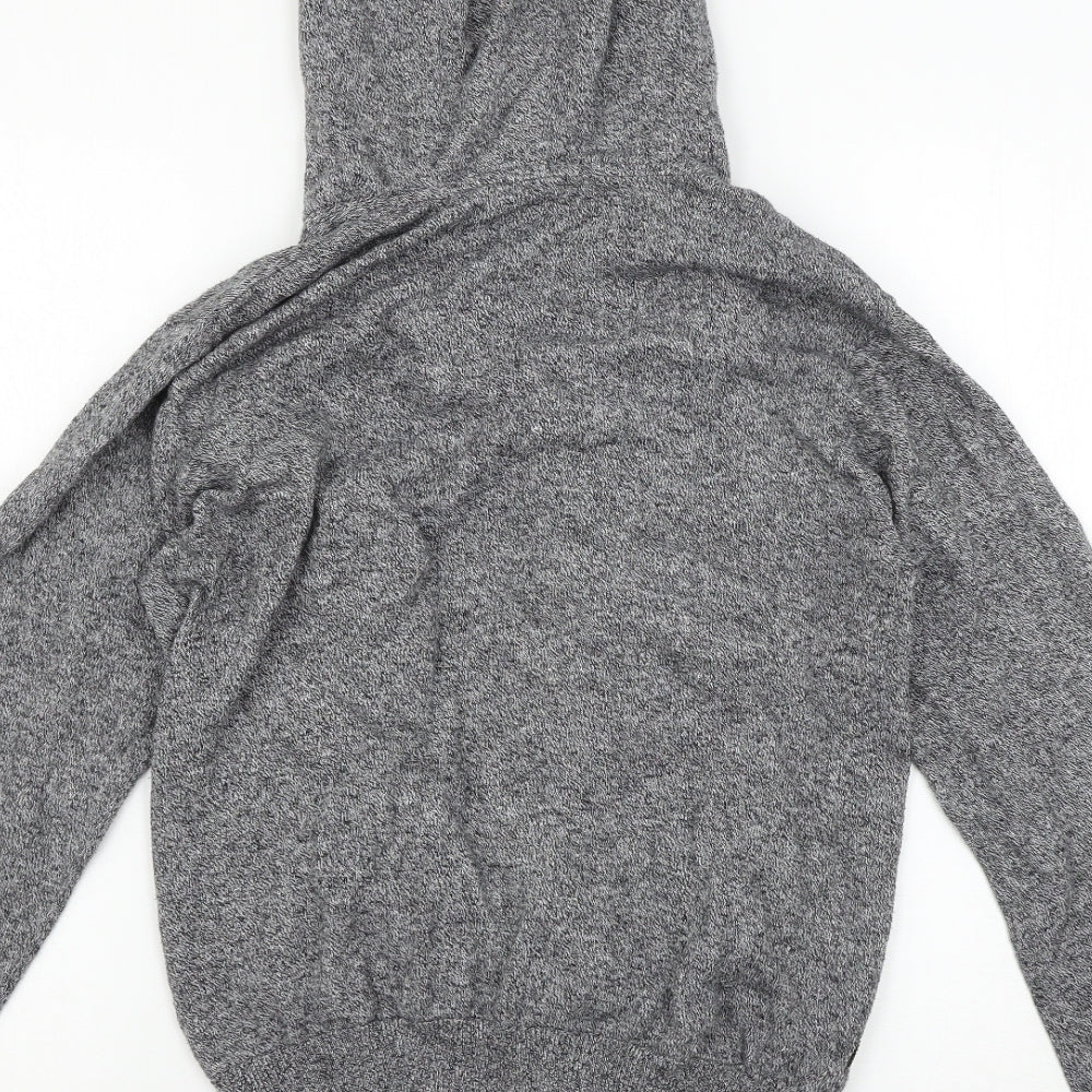 Topman Mens Grey Full Zip Hoodie Size S