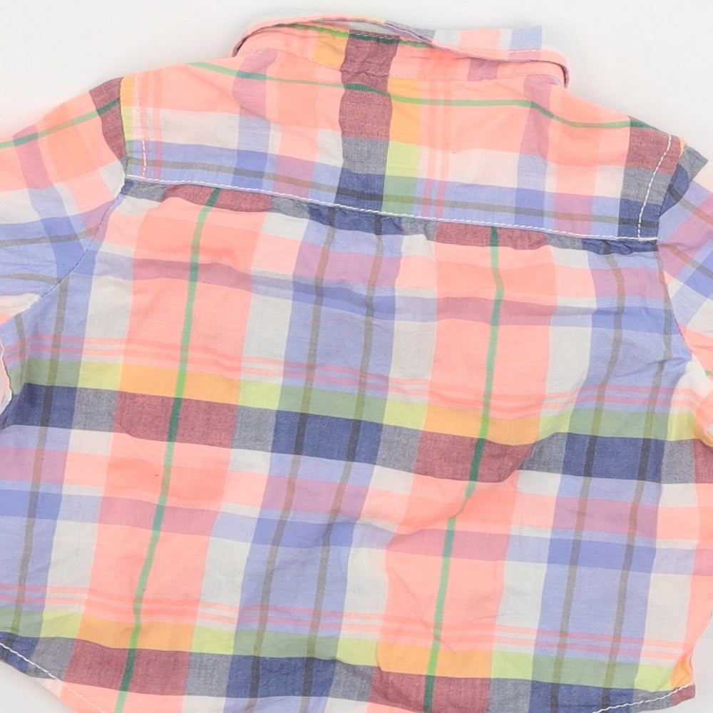 NEXT White Check Basic Button-Up Size 3-6 Months