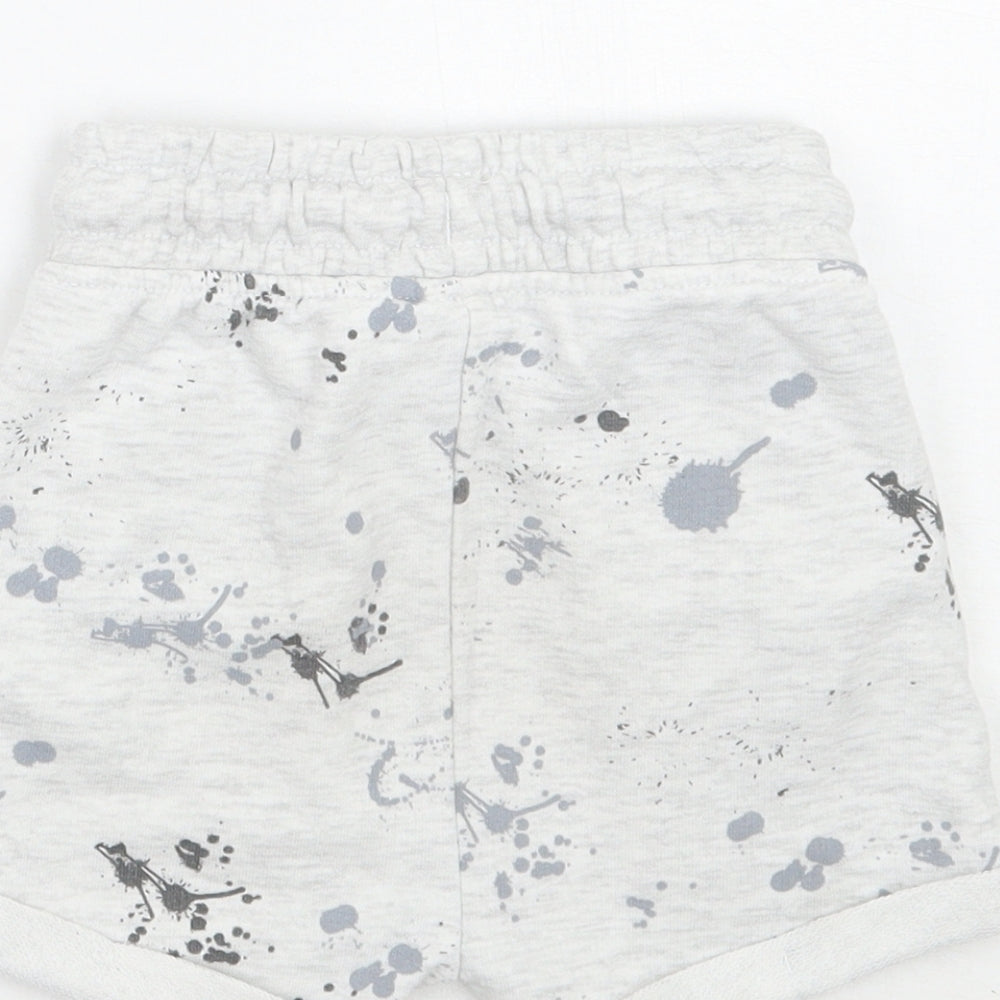 George Boys Grey Geometric Cropped Trousers Size 12-18 Months