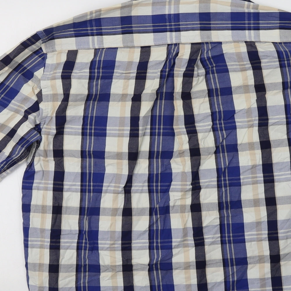 Matalan Mens Blue Check Button-Up Size M