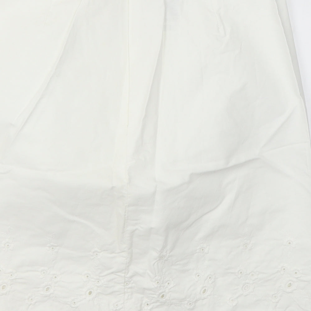 M&S Womens White A-Line Skirt Size 12
