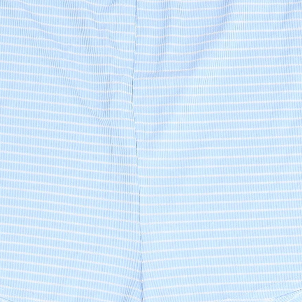 Boohoo Womens Blue Striped Sailor Shorts Size 16