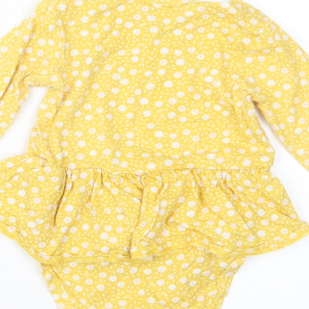 Carter's Girls Yellow Floral Babygrow One-Piece Size 18 Months