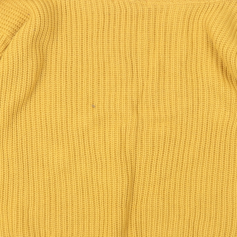 Missguided Womens Yellow Knit Pullover Jumper Size M