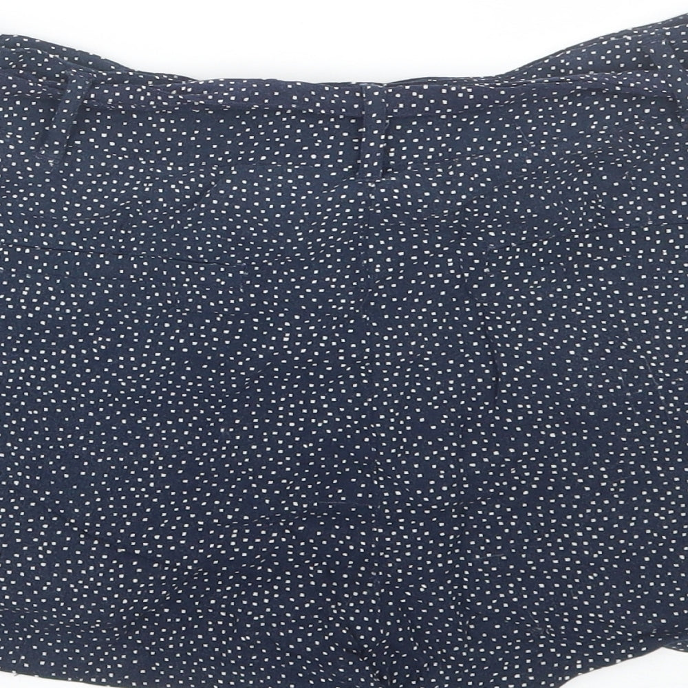 H&M Womens Blue Polka Dot Cut-Off Shorts Size 8