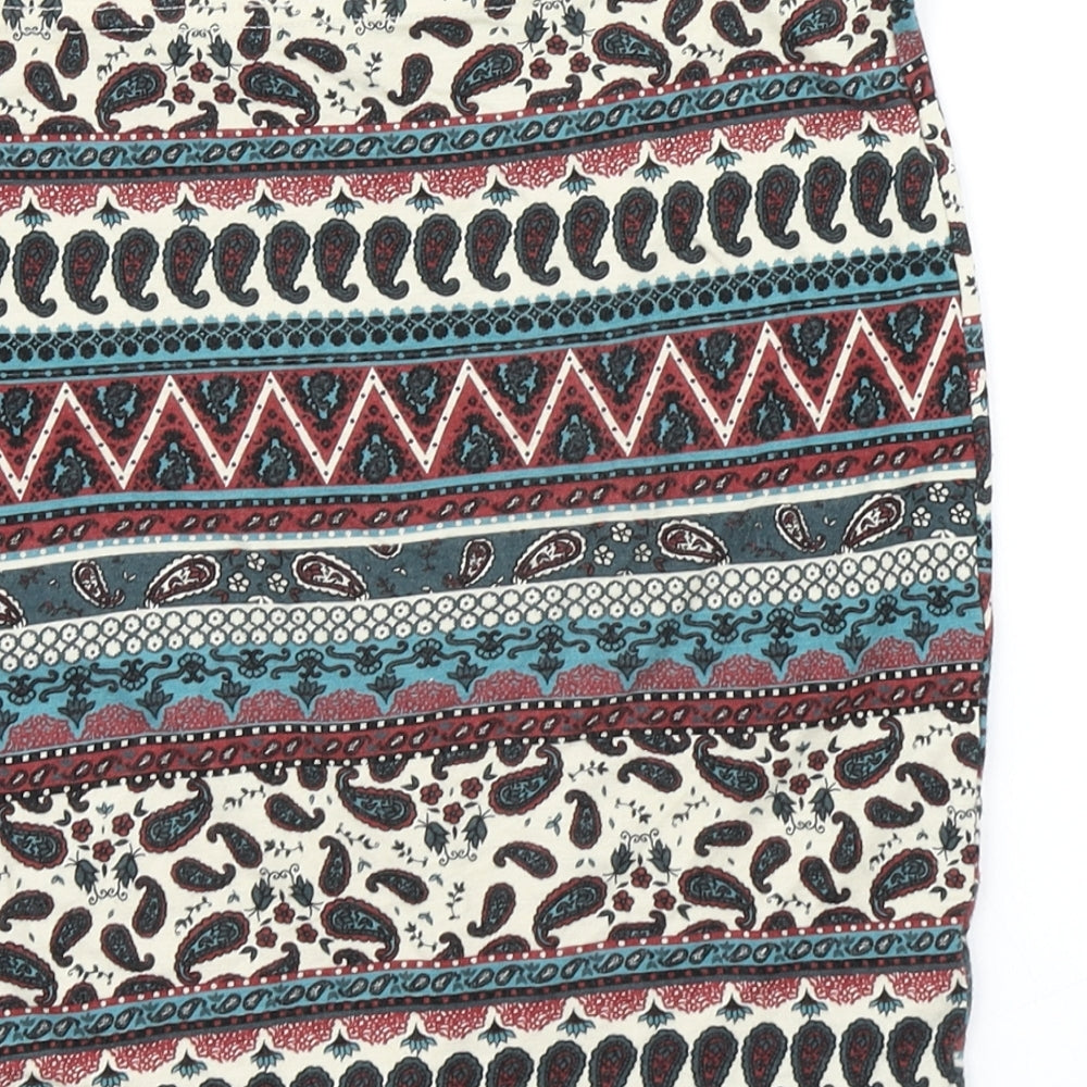 915 Generation Girls Blue Paisley Bandage Skirt Size 12-13 Years