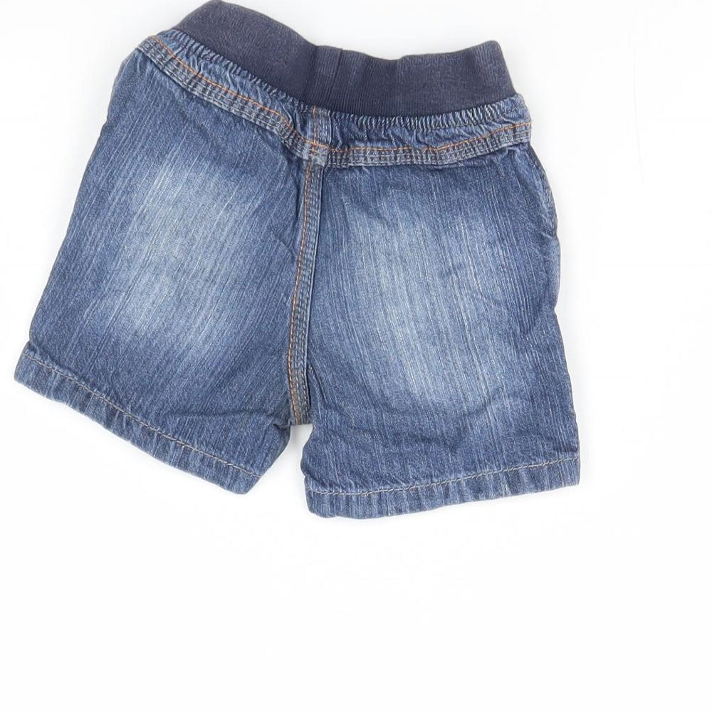 Mothercare Baby Blue Denim Cropped Trousers Size 9 Months
