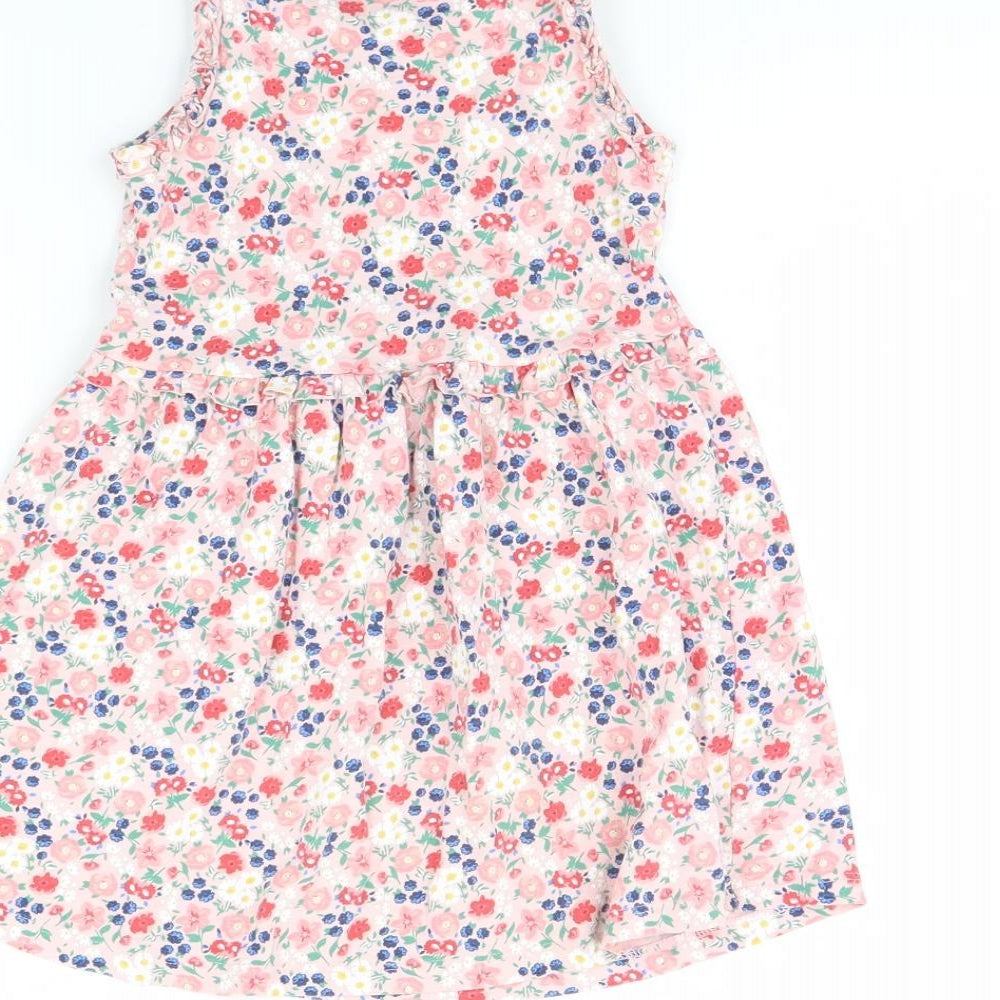 I love girlswear Girls Pink Floral Fit & Flare Size 4 Years