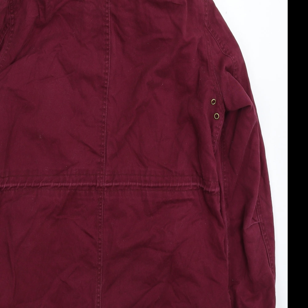 Native Youth Womens Purple Parka Coat Size L