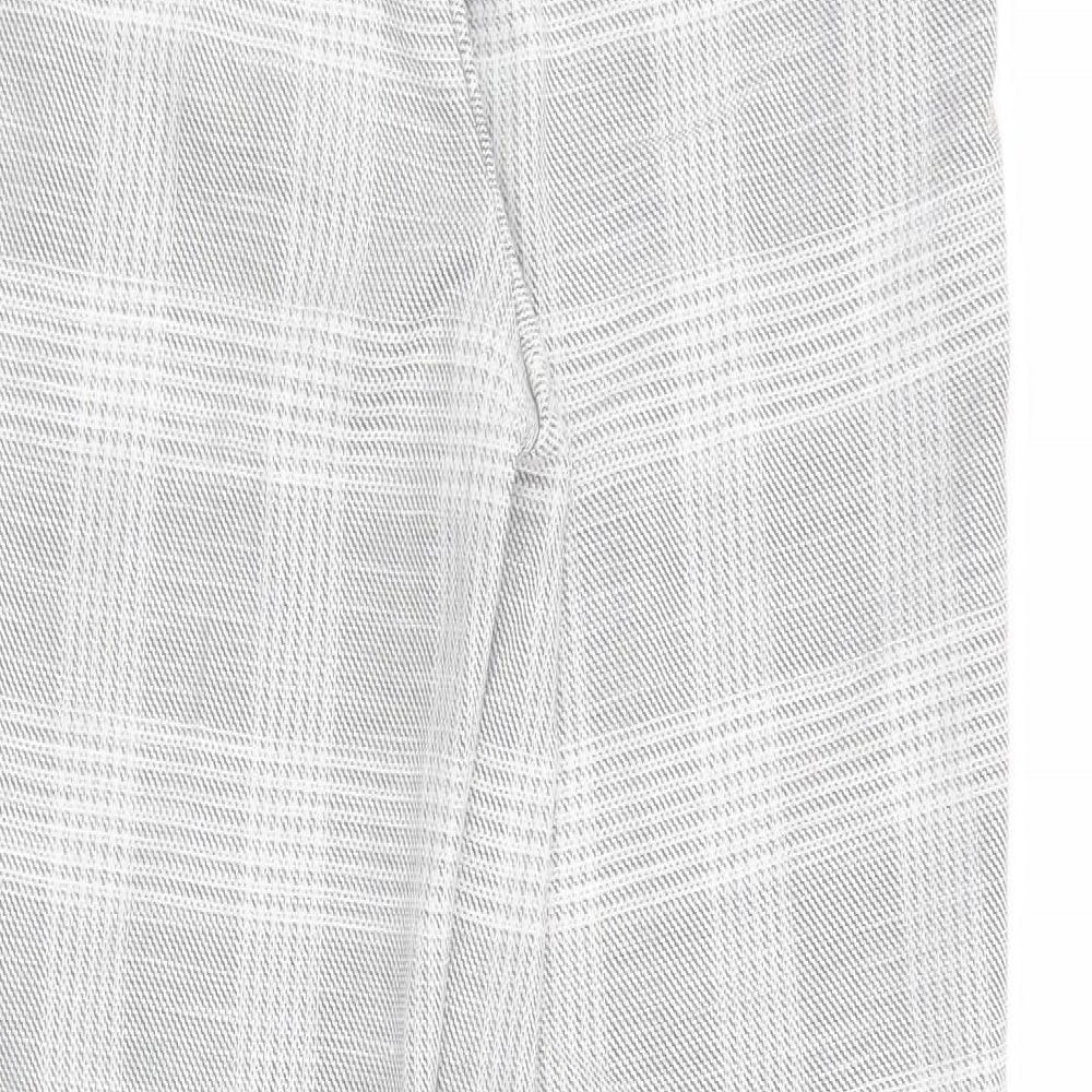 H&M Womens Multicoloured Check Trousers Size 12 L31 in
