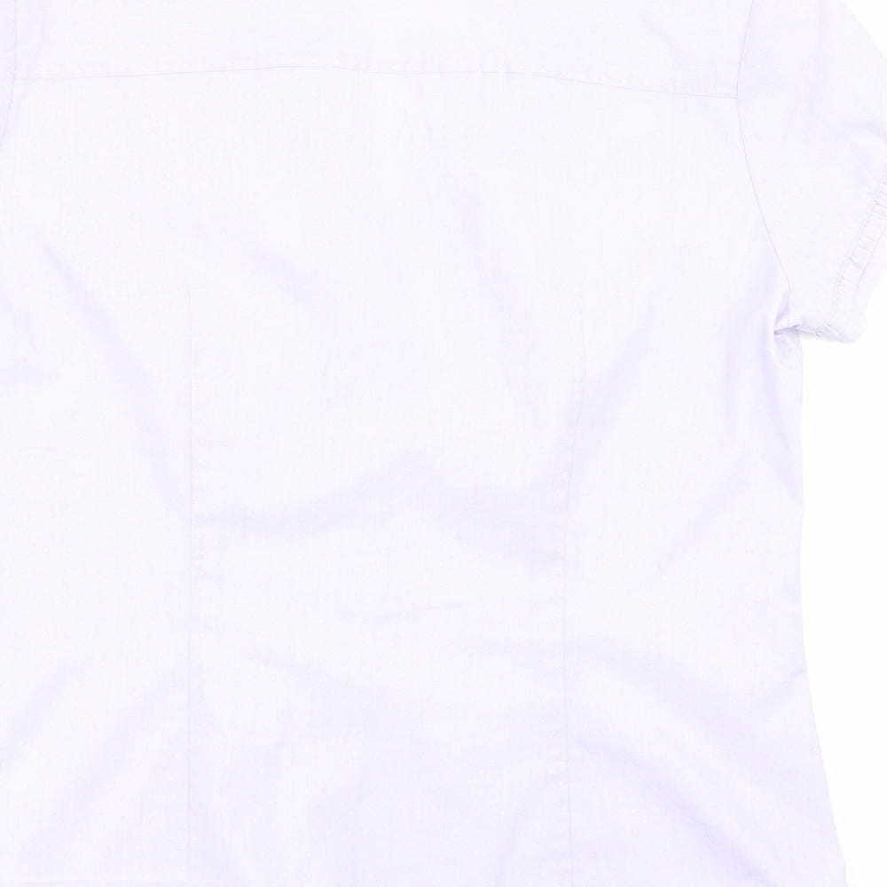 M&S Womens Purple Basic Button-Up Size 10