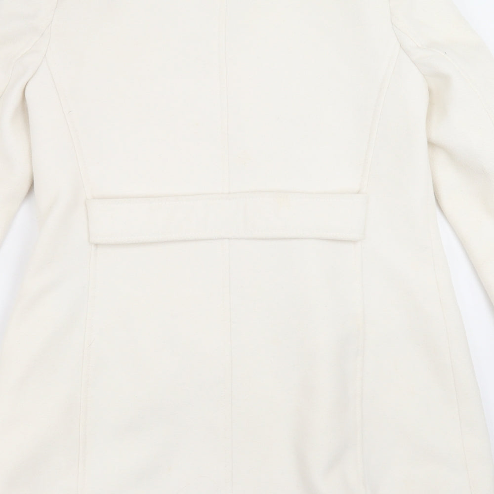 ASOS Womens Ivory Pea Coat Coat Size 8