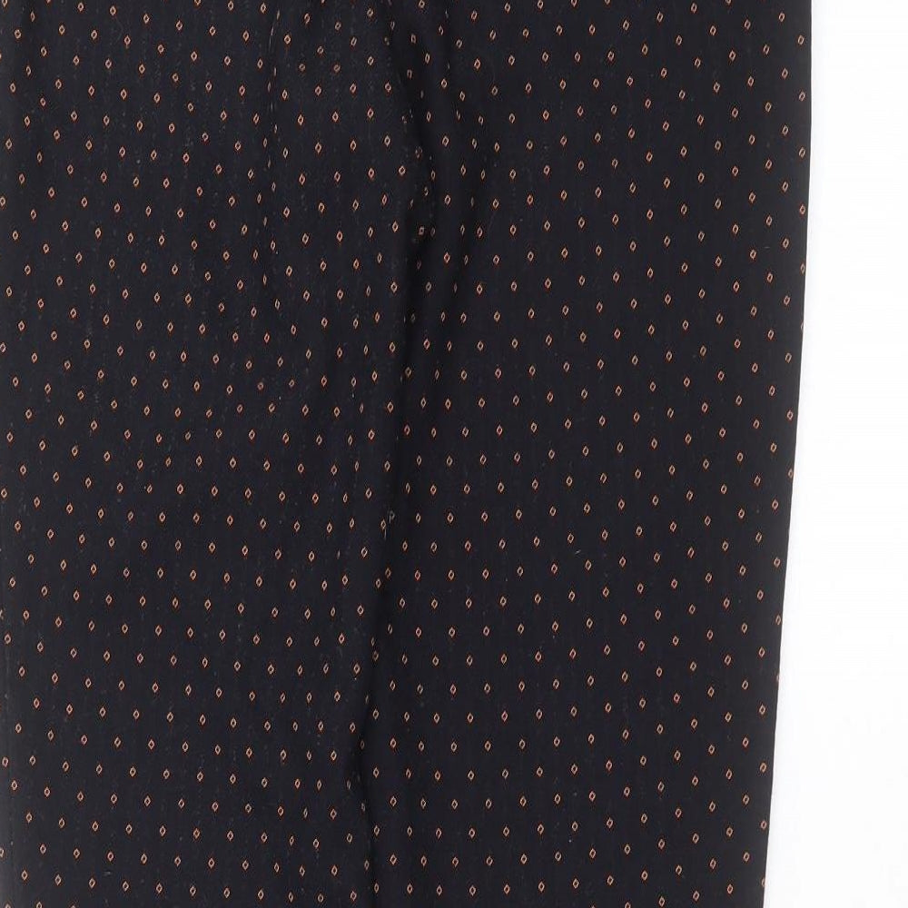 NEXT Womens Blue Geometric Trousers Size 10 L28 in