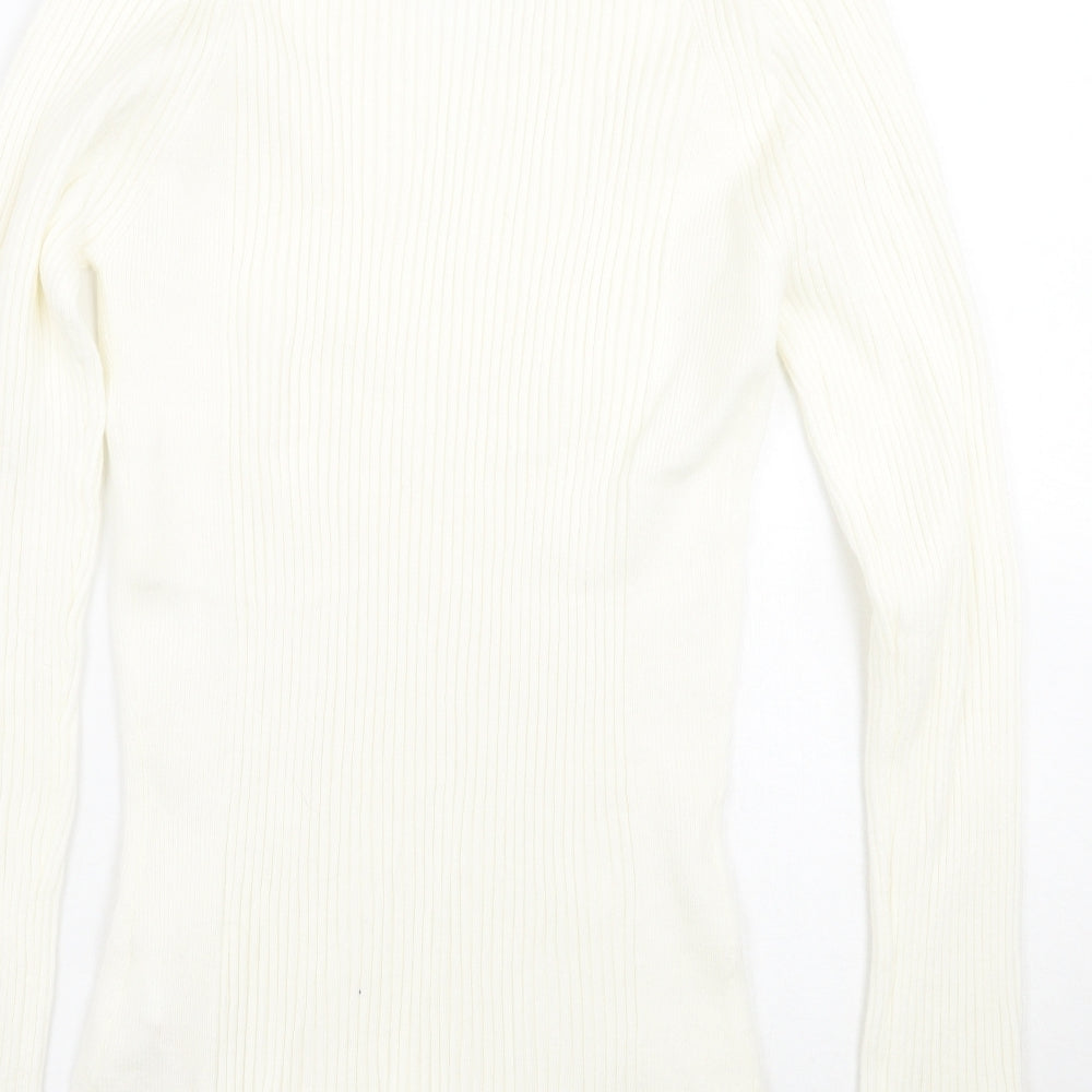Primark Womens White Pullover Jumper Size L