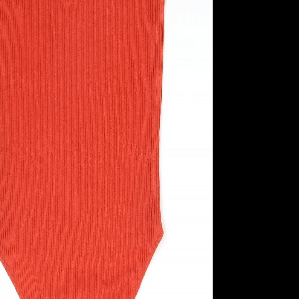 Primark Womens Red Striped Bodysuit One-Piece Size XS
