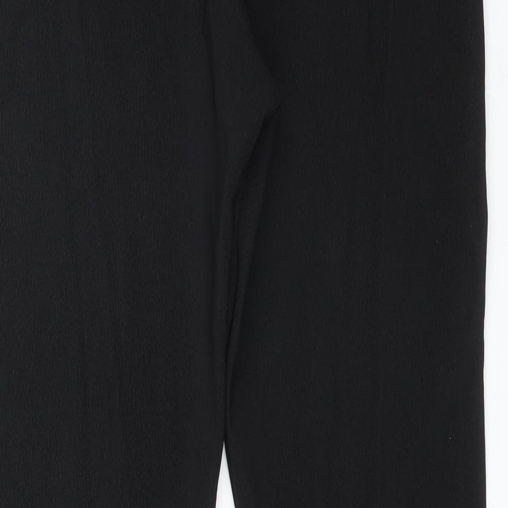 Preworn Womens Black Trousers Size 12 L30 in