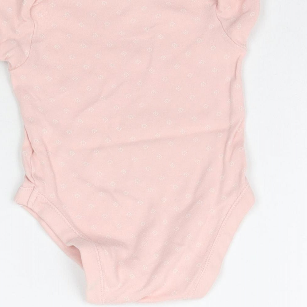 George Girls Pink Floral Babygrow One-Piece Size 6-9 Months
