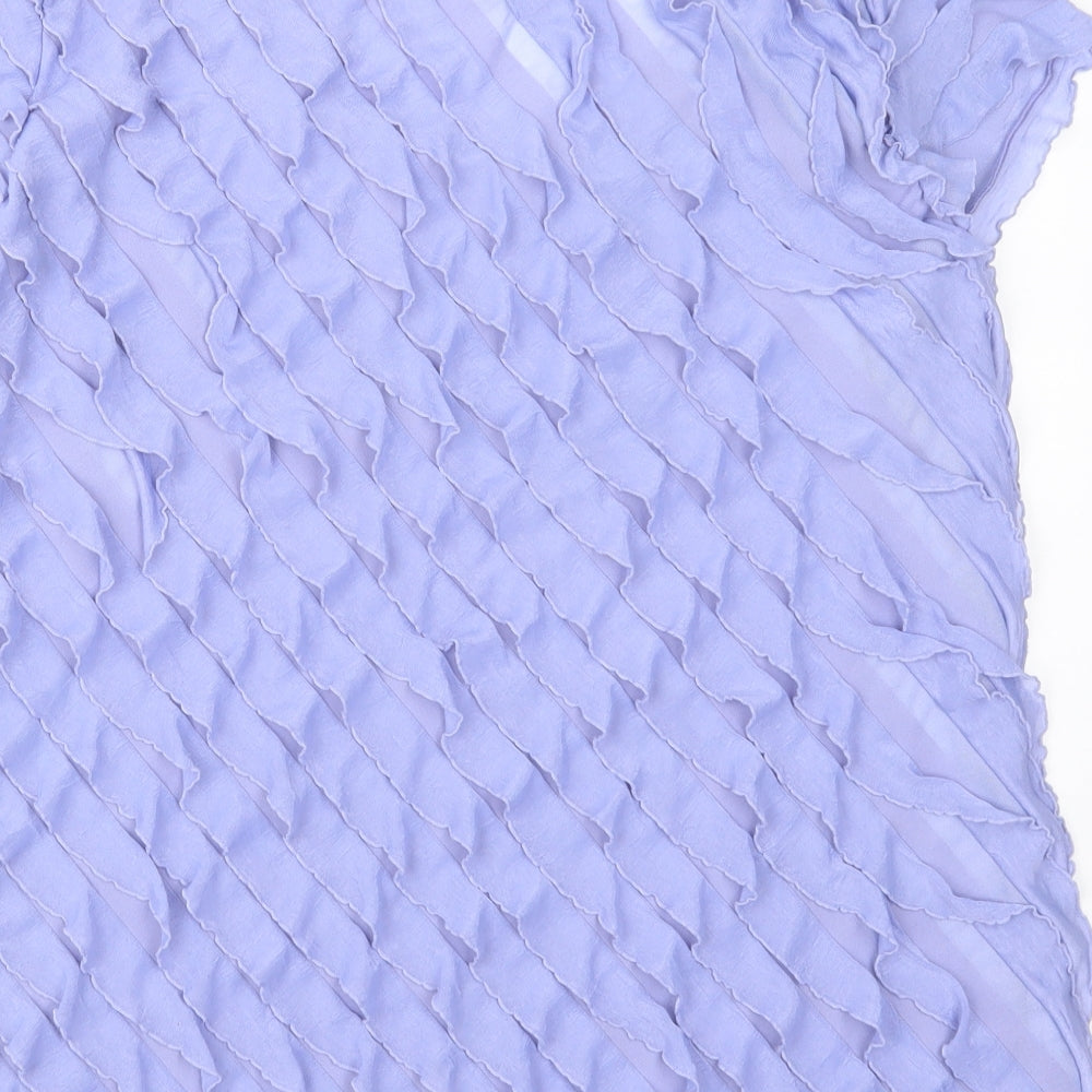 Roman Womens Purple Basic Blouse Size 22