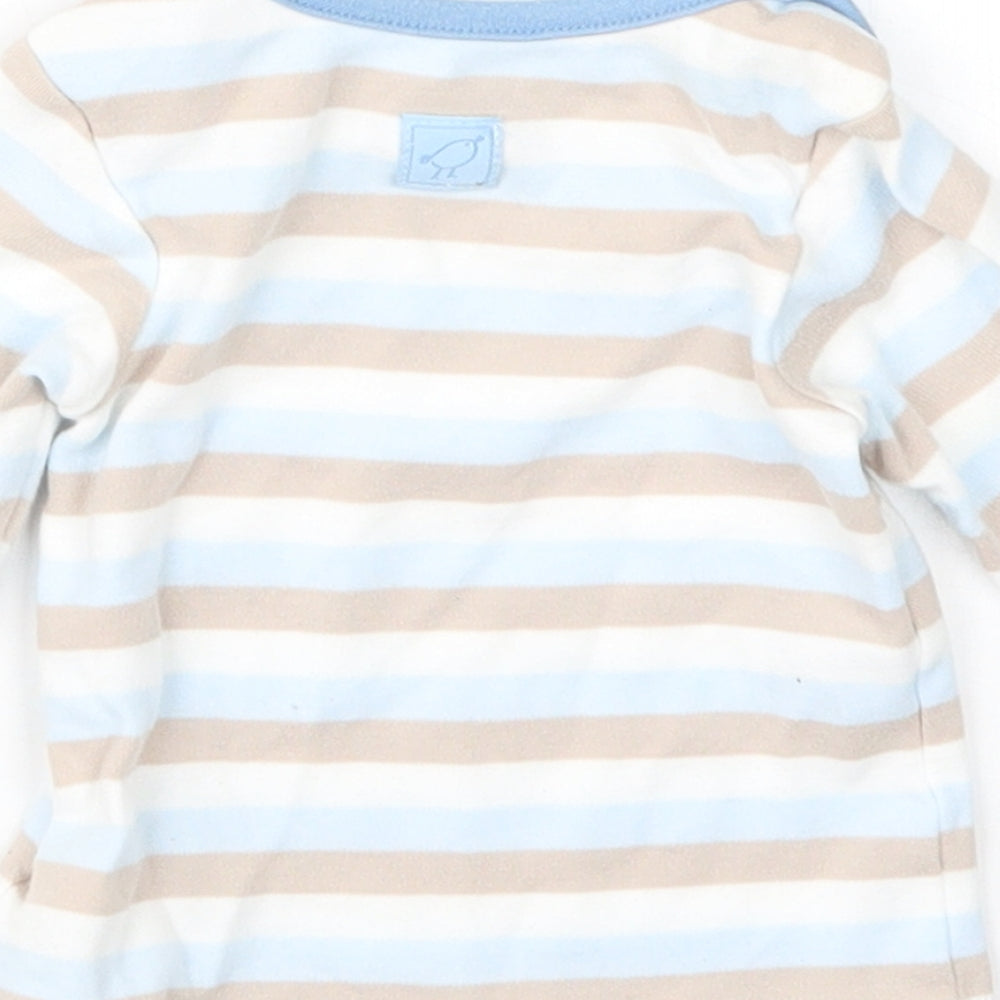Marks and Spencer Boys Blue Striped Basic T-Shirt Size 3-6 Months