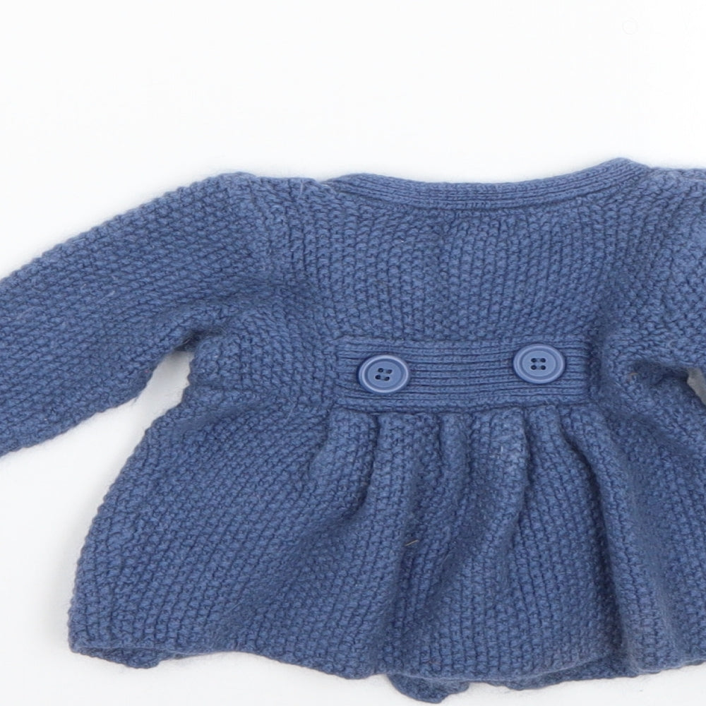 Monsoon Baby Blue Overcoat Coat Size 0-3 Months