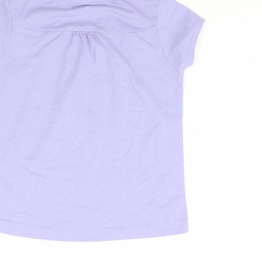 LA Gear Girls Purple Basic T-Shirt Size 7 Years