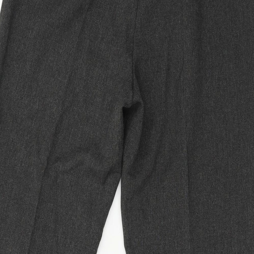 Zet Ka Moda Womens Grey Cropped Trousers Size 14 L22 in