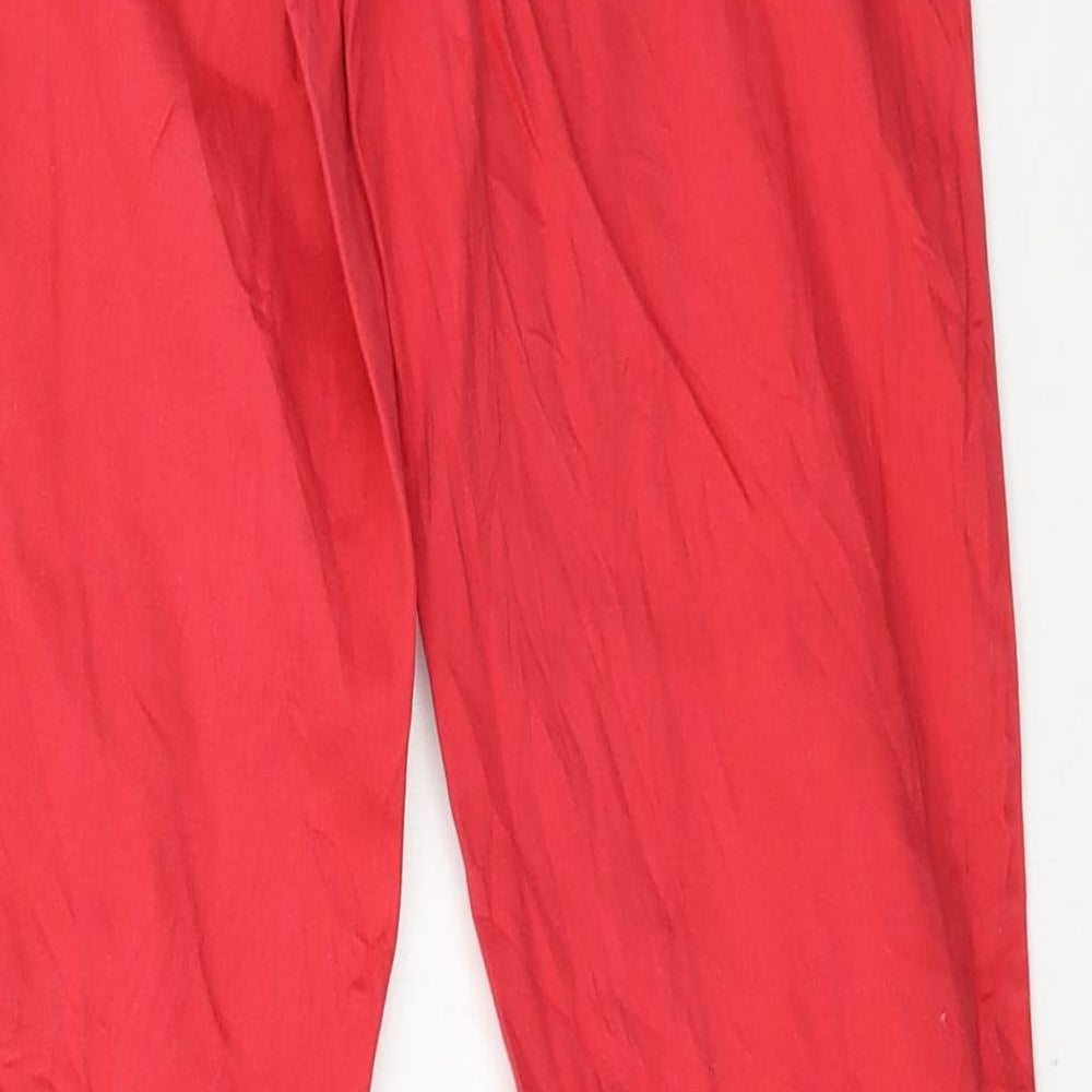 Slouse Womens Red Capri Trousers Size XS L28 in