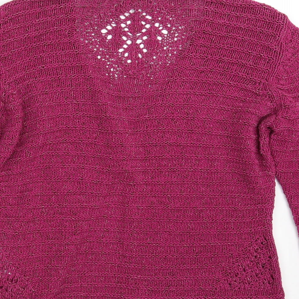 Girell Womens Pink Knit Cardigan Jumper Size L