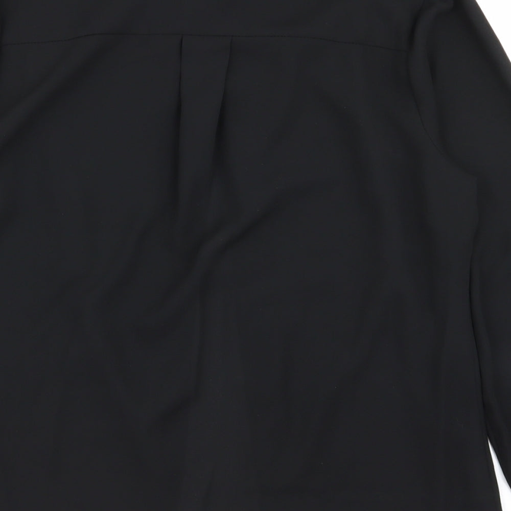 Papaya Womens Black Basic Button-Up Size 10