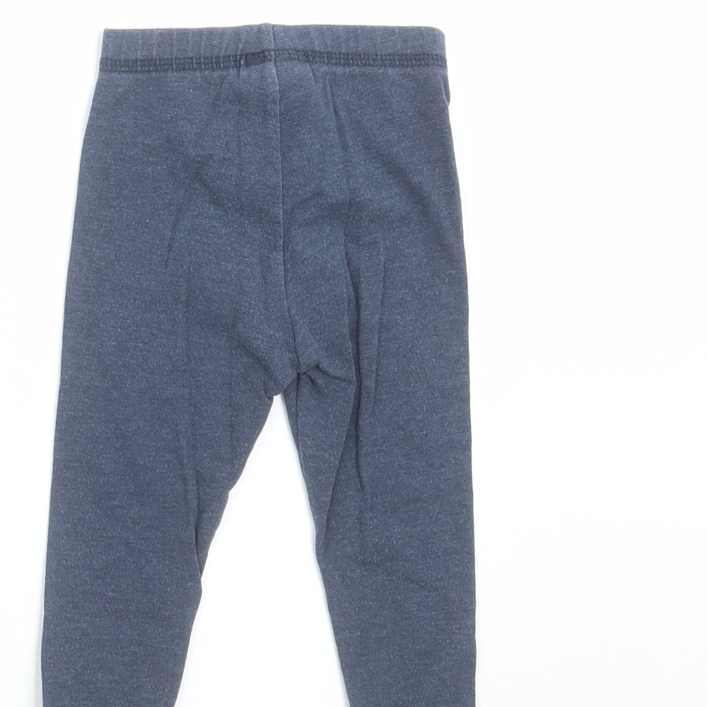 NEXT Girls Blue Trousers Size 9-12 Months - leggings, butterfly