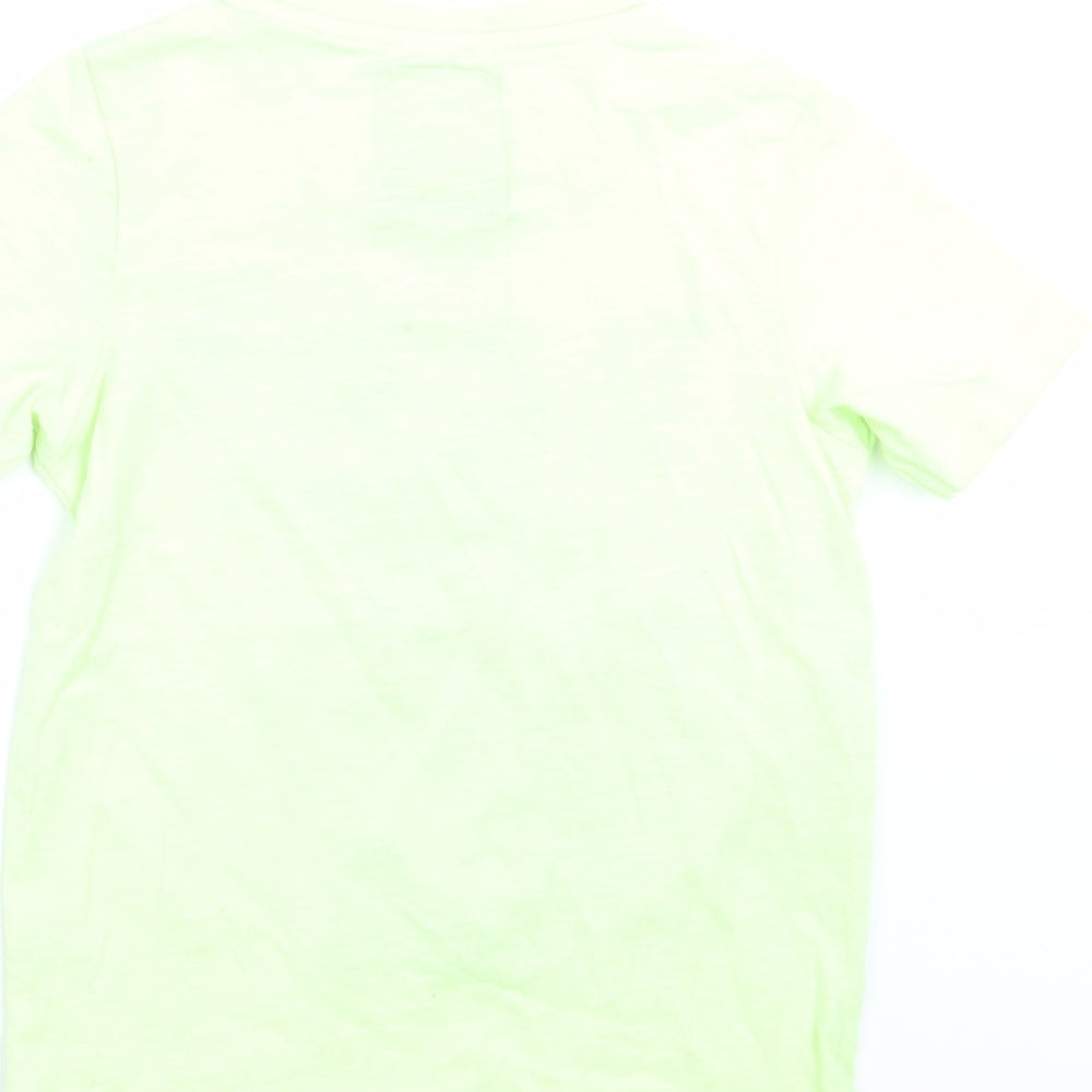 the little surf company Boys Green Basic T-Shirt Size 4-5 Years - dinosaur