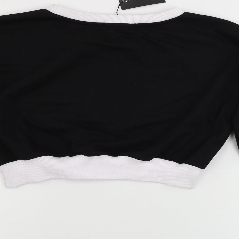 pindoll Womens Black Pullover Jumper Size 8