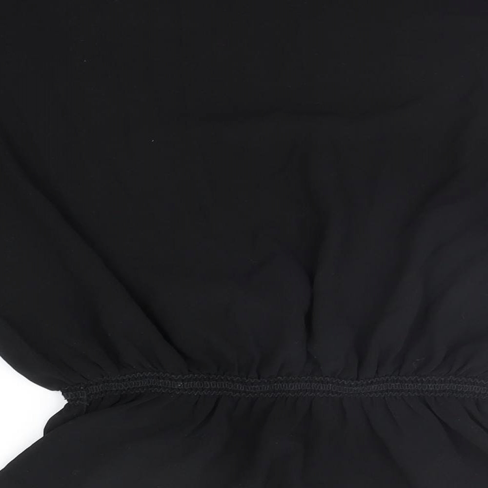 Papaya Womens Black Basic Blouse Size 10
