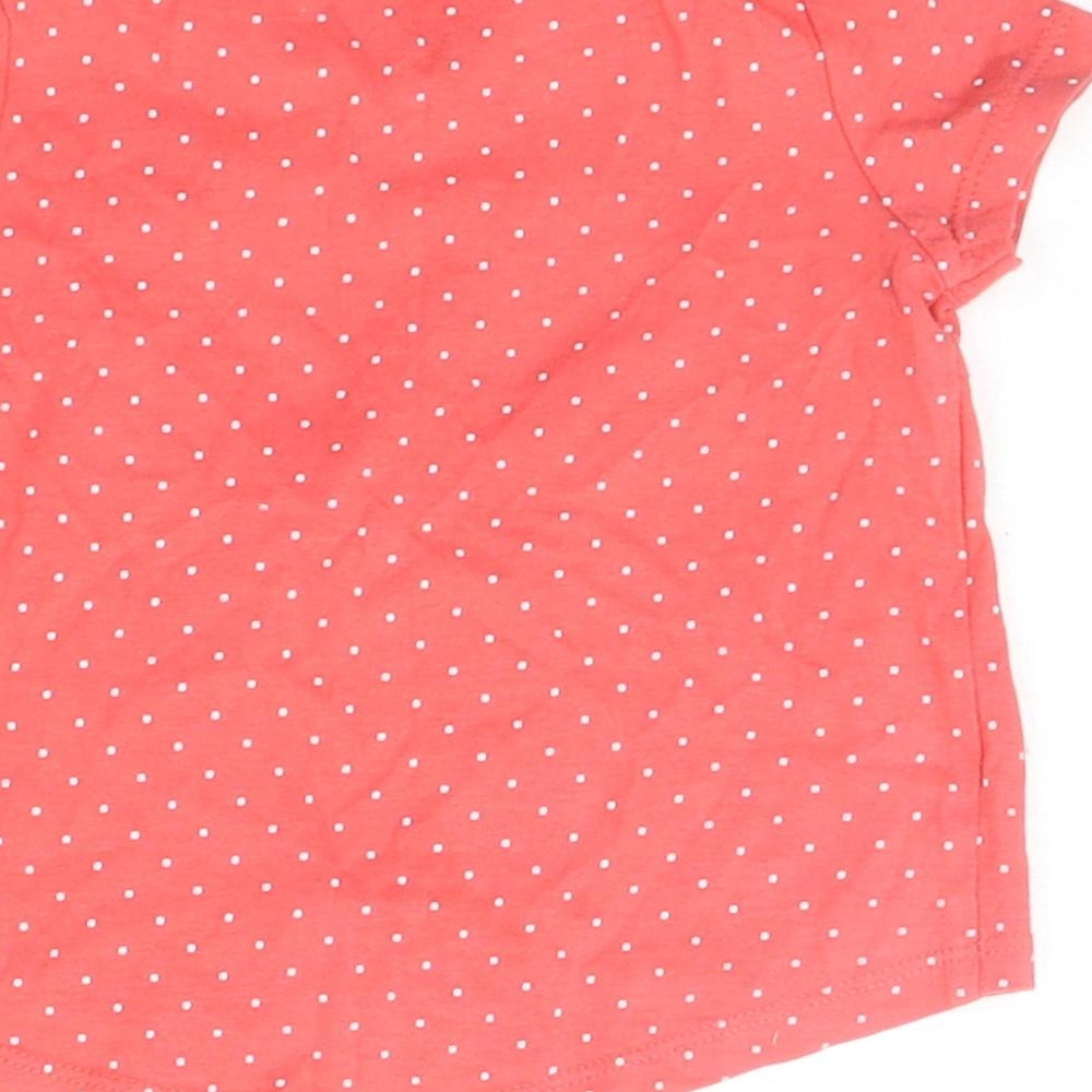 F&F Baby Red Polka Dot Basic T-Shirt Size 6-9 Months