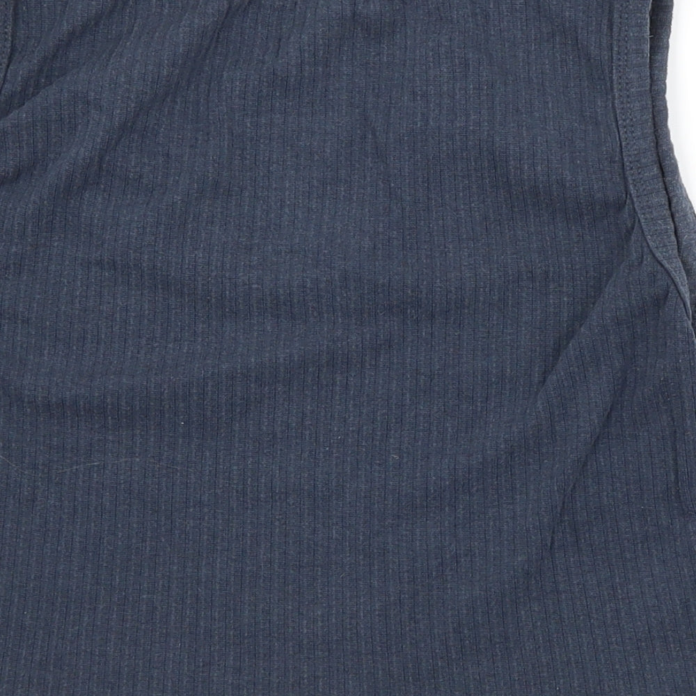 Missguided Womens Blue Cropped Tank Size 12
