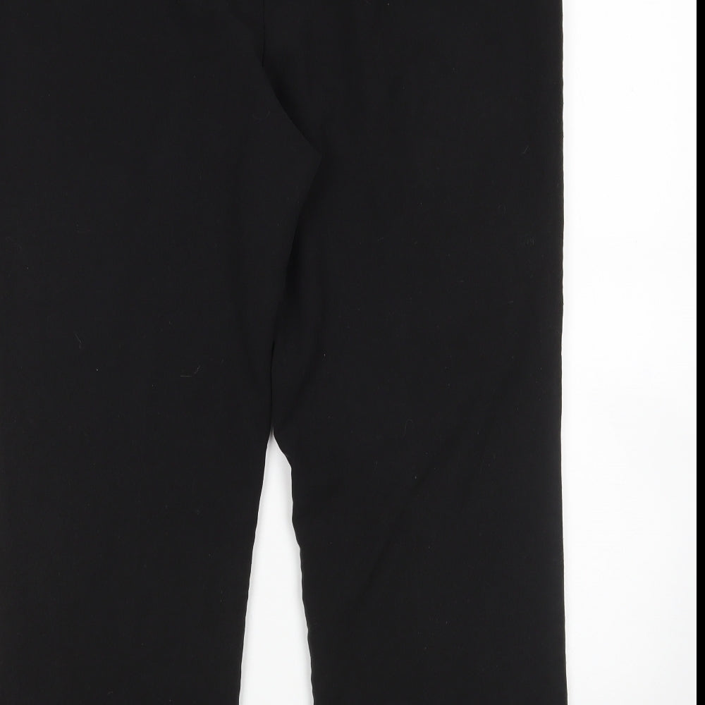Classics Womens Black Cropped Trousers Size 14 L24 in