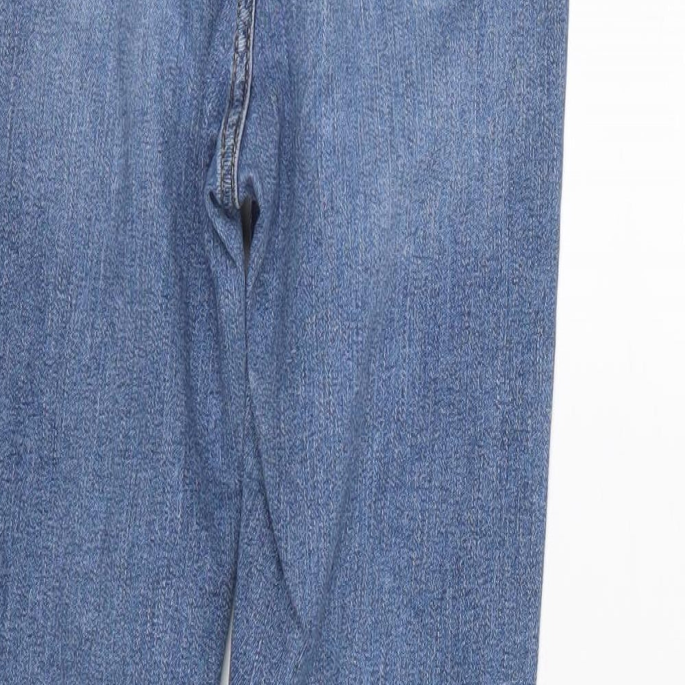 TALLY WEiJL Womens Blue Tapered Jeans Size 6 L27 in - Elastic Waist