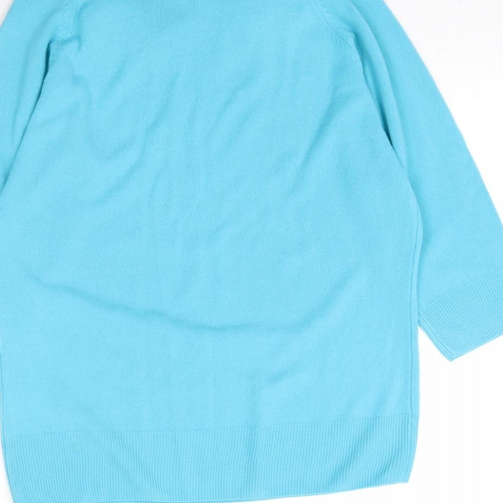 Marks and Spencer Womens Blue Knit Pullover Jumper Size 14