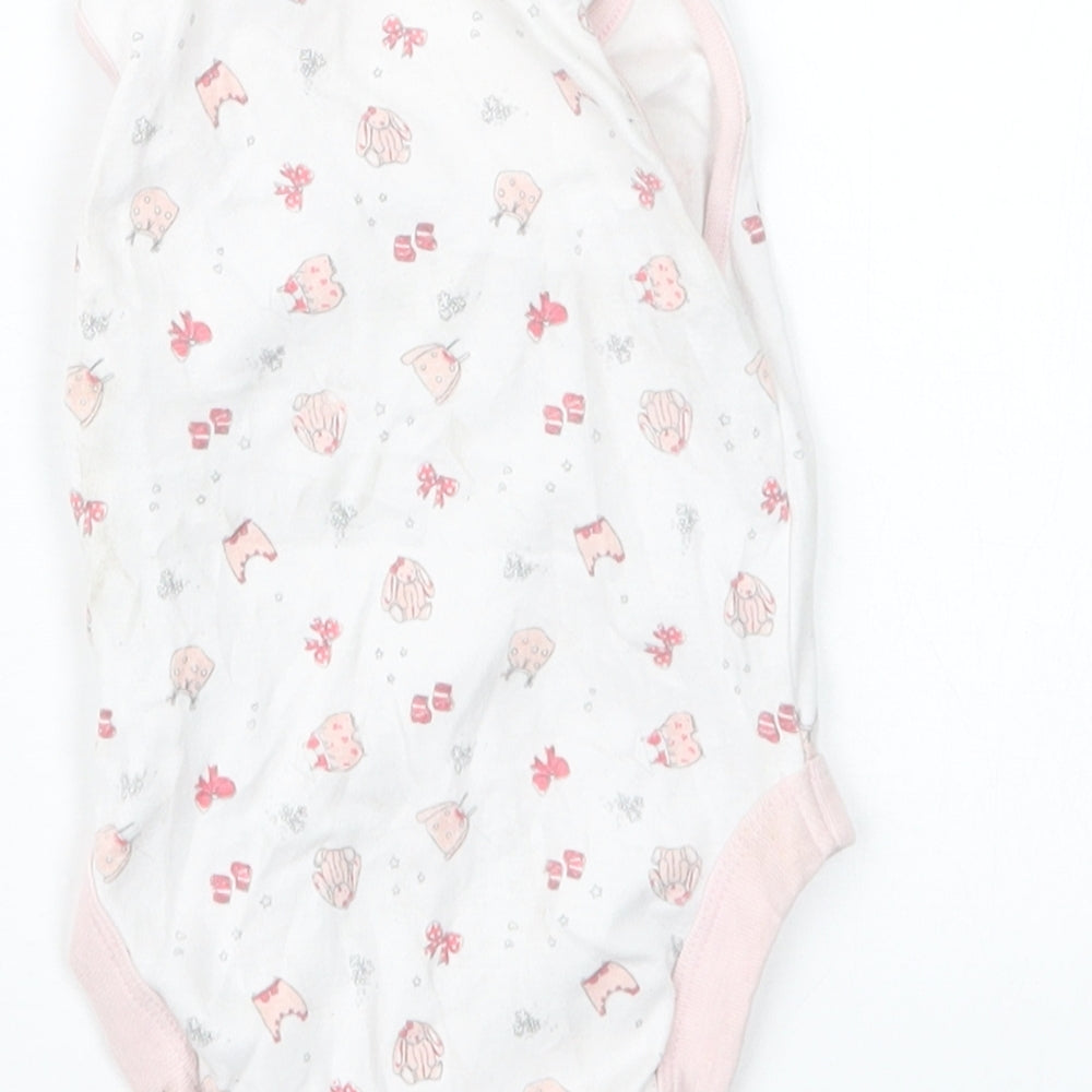NEXT Girls White Geometric Babygrow One-Piece Size 0-3 Months
