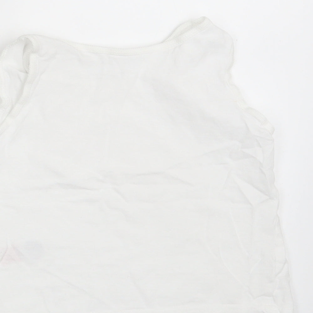 Primark Girls White Basic Tank Size 4-5 Years