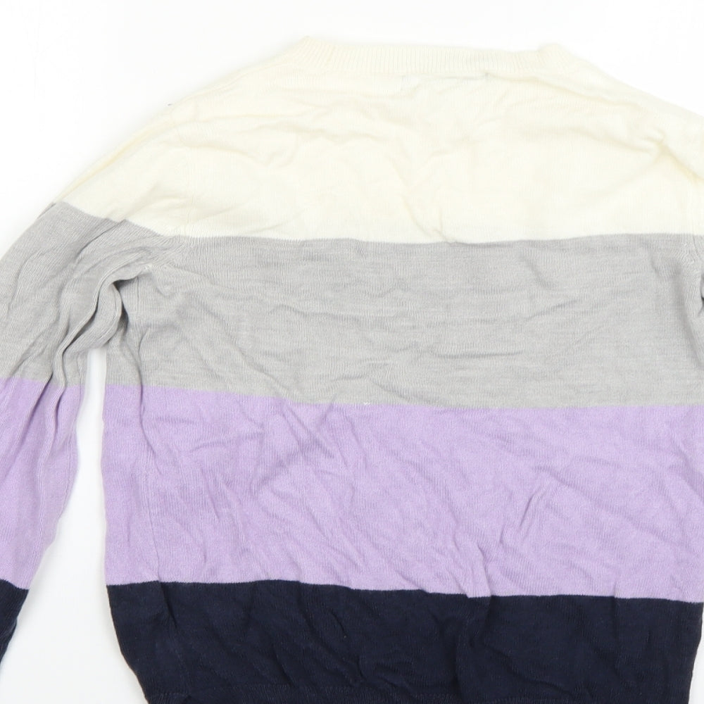 Marks and Spencer Womens Multicoloured Striped Pullover Jumper Size 6