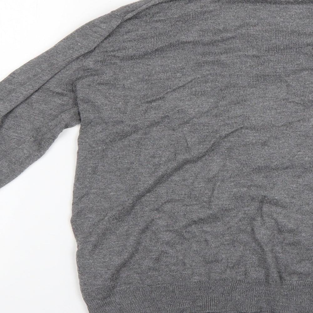 United Colors of Benetton Womens Grey Cardigan Jumper Size S