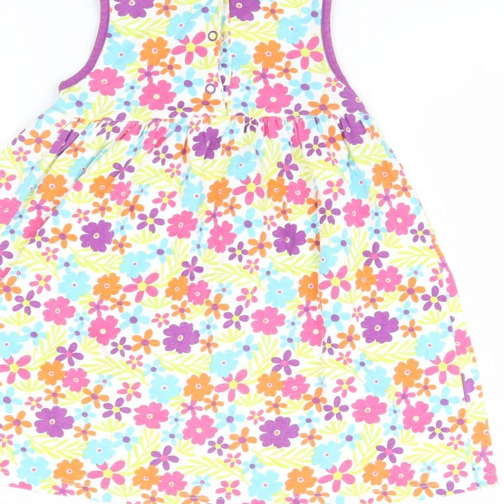 Mothercare Girls White Floral Fit & Flare Size 18 Months